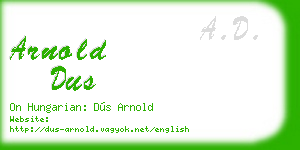 arnold dus business card